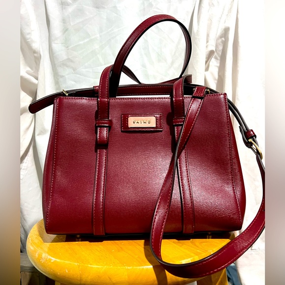 S’AIME double handle leather tote bag - Picture 1 of 9